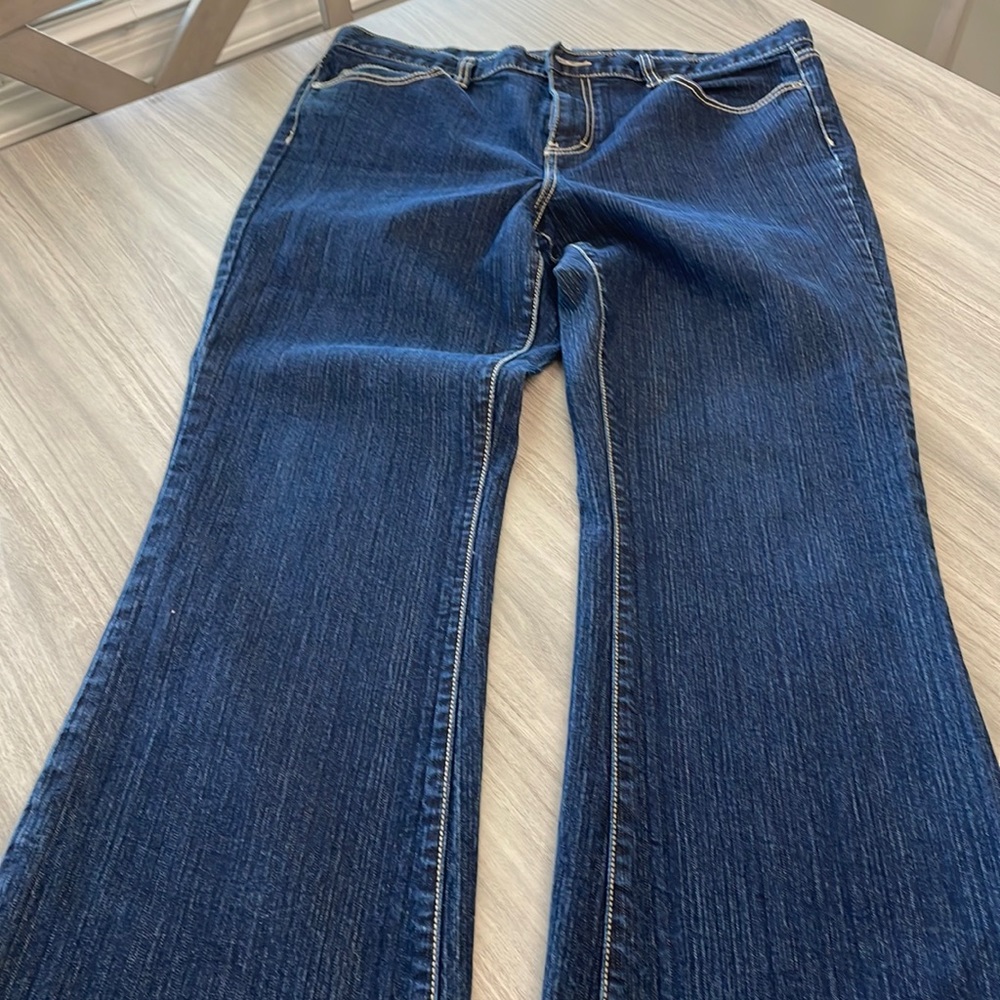Calvin Klein Flare Jeans size 16 Dark Wash